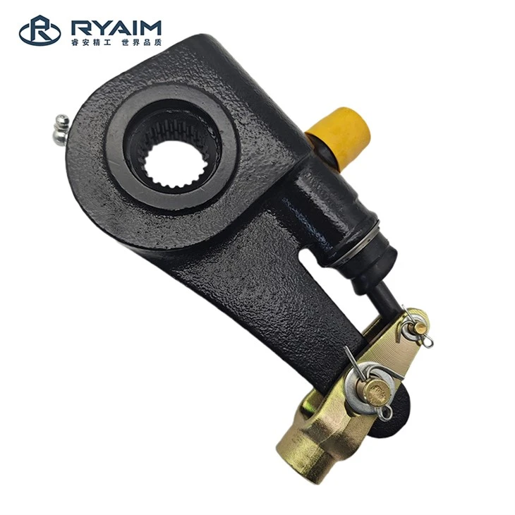 R801002 Ajustador de holgura automático|Freno de tambor, pistón rojo, estrías de 1‑1/4"-24, longitud de palanca de 5‑1/2"